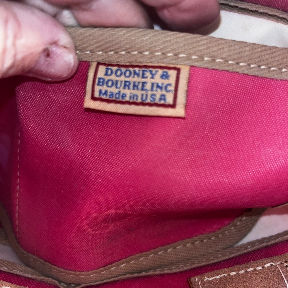 Dooney & Bourke Fuchsia Satchel with Tan Accents - Picture 7 of 7